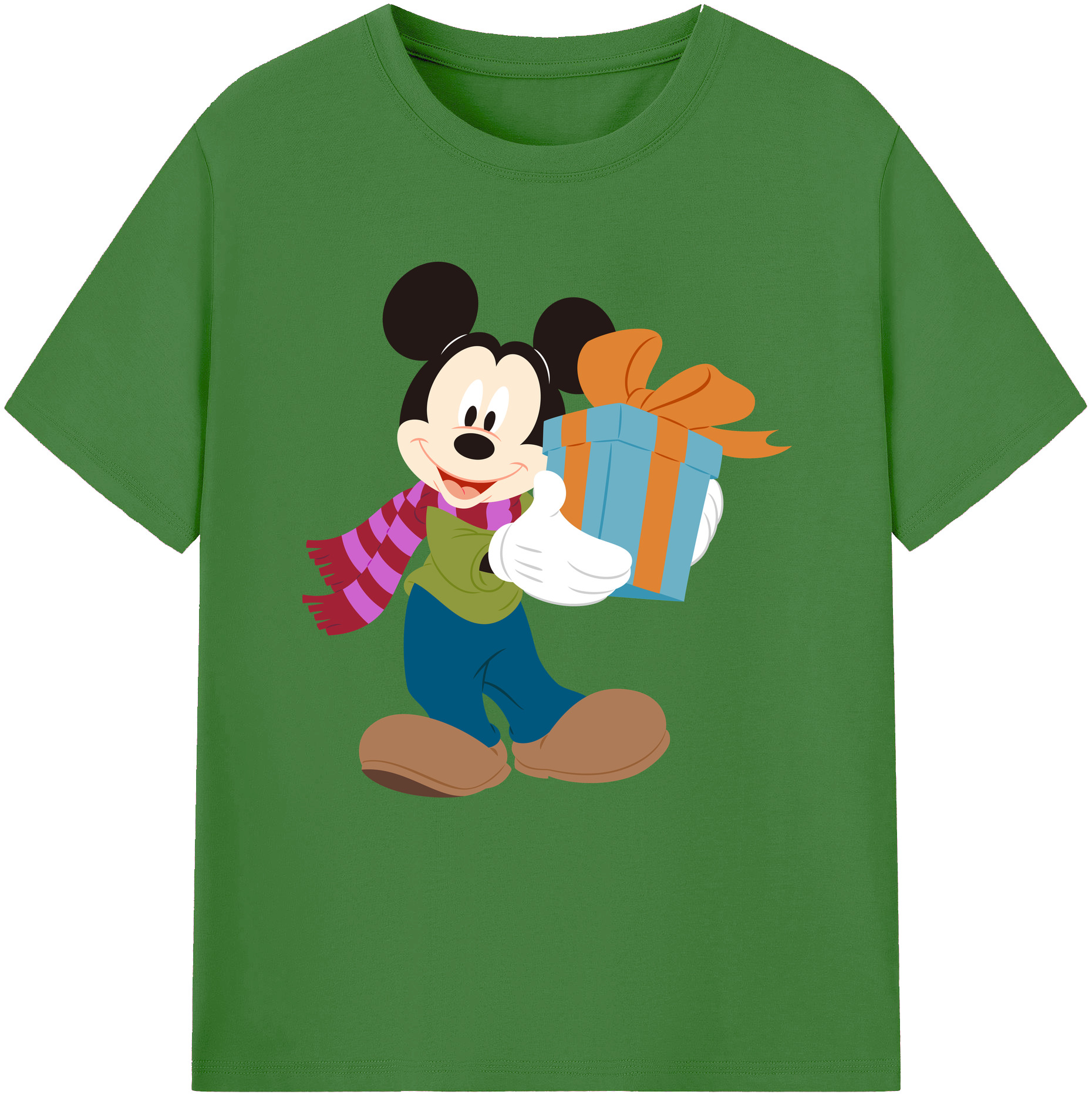 （画像用） ミッキーマウス Mickey Mouse レディースカジュアルプリントTシャツ（綿100％）